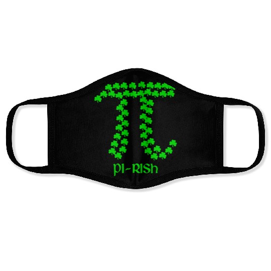Funny Pi Rish Face Masks Pi Day St Patrick s Day Face Masks