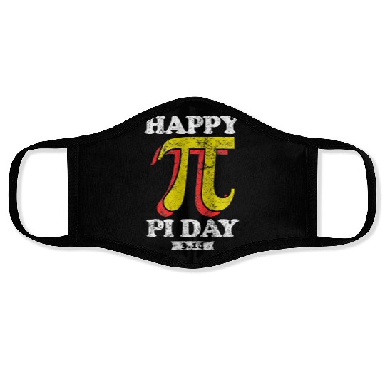 Funny Happy Pi Day Vintage Face Masks