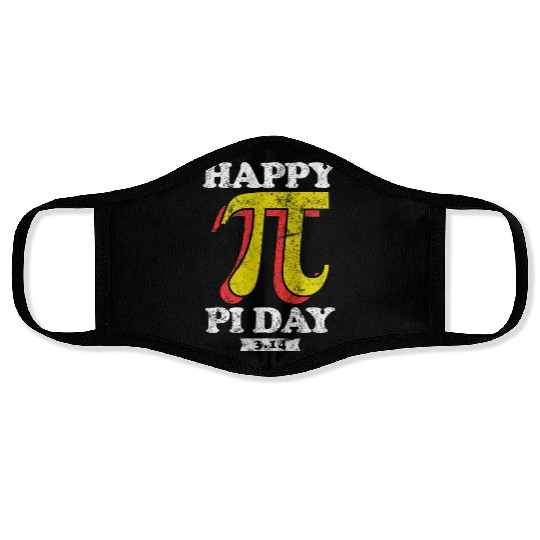 Funny Happy Pi Day Vintage Face Masks