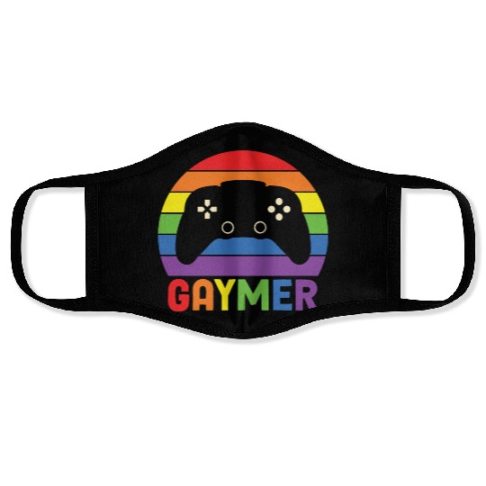 LBGT Flag Gay Pride Human Gaymer Gamer Face Masks