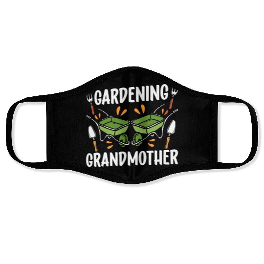 Gardening Grandmother Garden Grandma Granny Face Masks