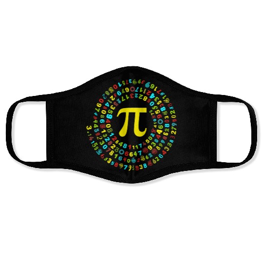 Pi Spiral Pi Day Face Masks