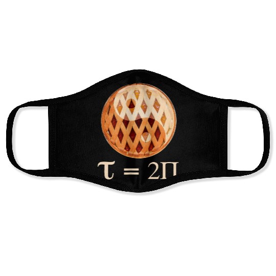 Tau 2x Pi Day Face Masks Funny Tau Day Maths Clothing