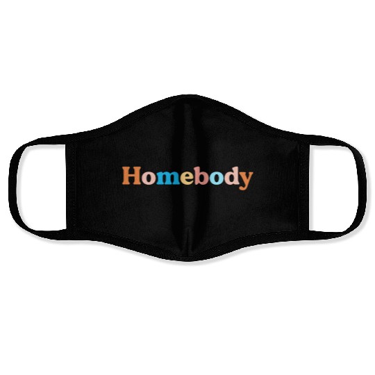 Retro Homebody Rather Be Inside Vintage Introvert Face Masks