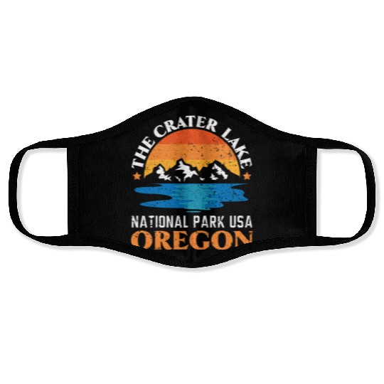 The Crater Lake National Park USA Oregon America Face Masks