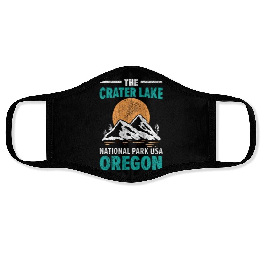The Crater Lake National Park USA Oregon America Face Masks