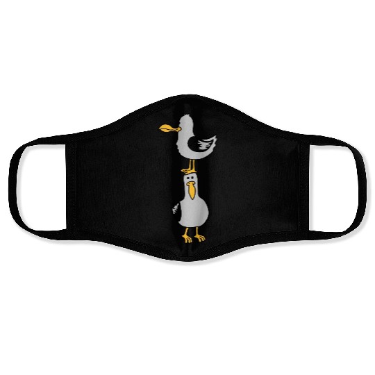 seagull team 2 friends Face Masks