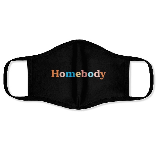 Retro Homebody Rather Be Inside Vintage Introvert Face Masks