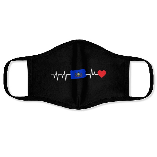 Pennsylvania Heartbeat Gift Face Masks