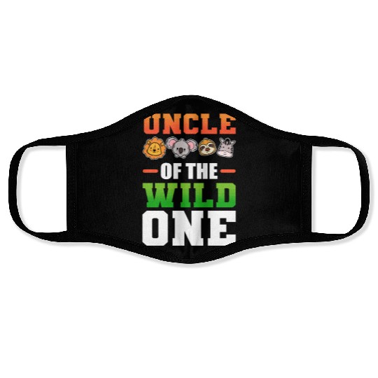 Uncle of the Wild One Nephew Niece Face Masks