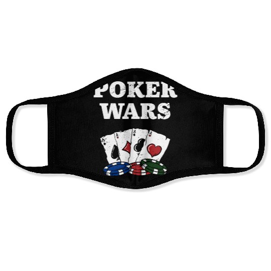 Poker Wars Gambler Casino Gambling Gaming Place Face Masks