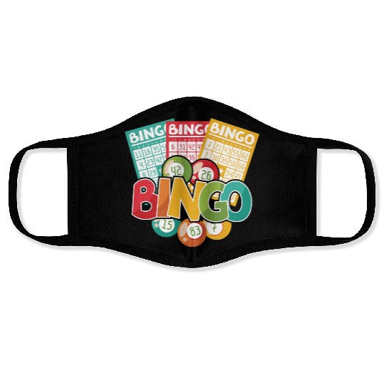 Fun Lucky Bingo Gambling Night Balls Cards T Face Masks