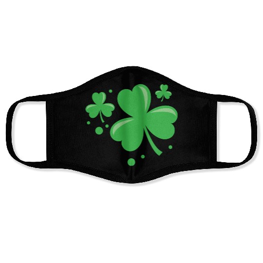 Irish Shamrock Pocket Size Clover St. Patrick's Face Masks