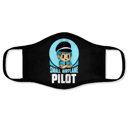 Small Airplane Pilot Aircraft Private Face Masks