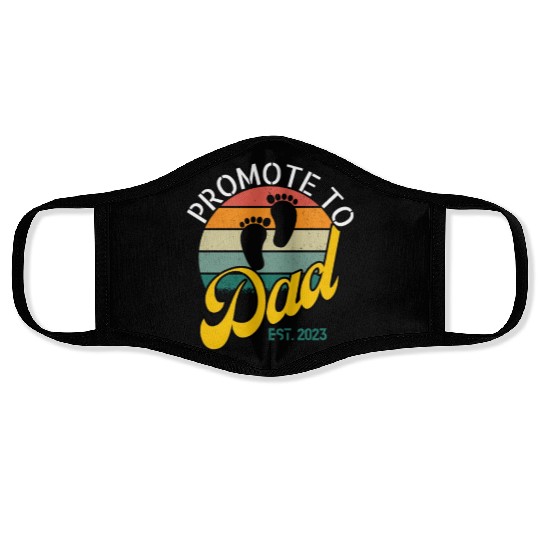 promote to dad 2023 Face Masks