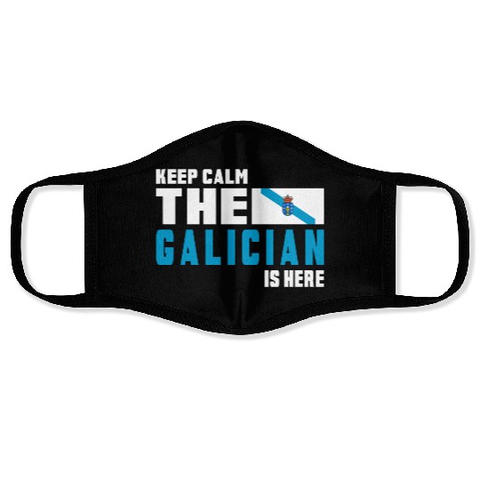 Keep calm Galicia flags design Face Masks