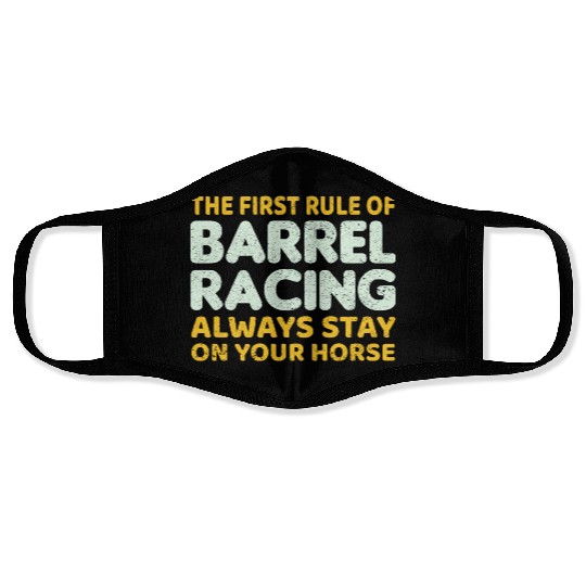 Barrel Racer Rodeo Racing Horse Riding Race Funny Face Masks