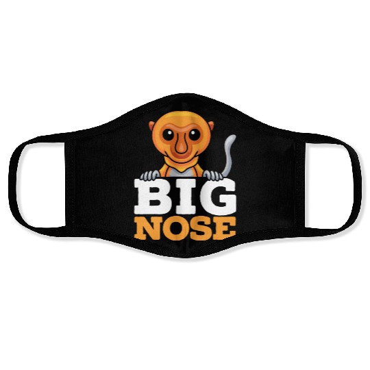 Big Nose Proboscis Monkey Ape Wildlife Zookeeper Face Masks