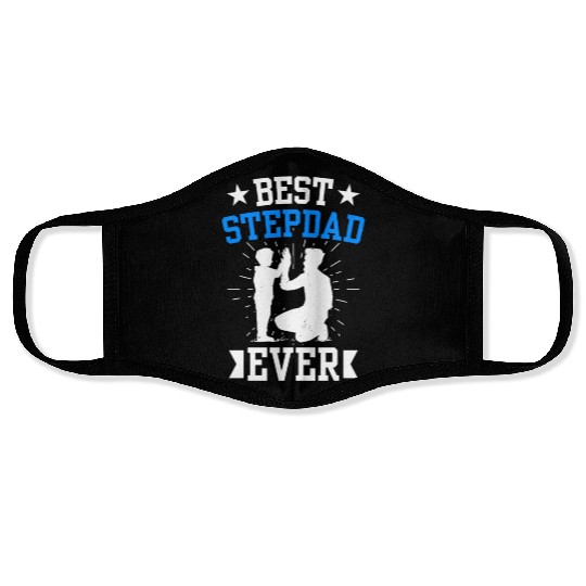 Best Stepdad Ever Fathers Day Step Dad Stepfather Face Masks