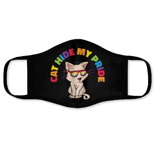 Cat Hide my Pride LGBT Cats and Women Face Masks