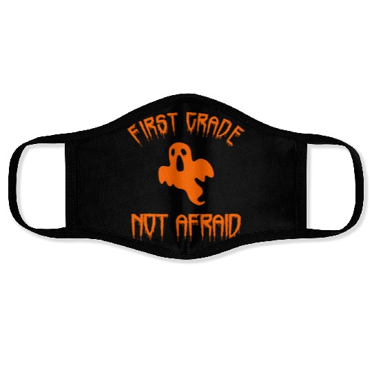 First Grade Halloween 1st Grade Not Afraid Ghost Face Masks