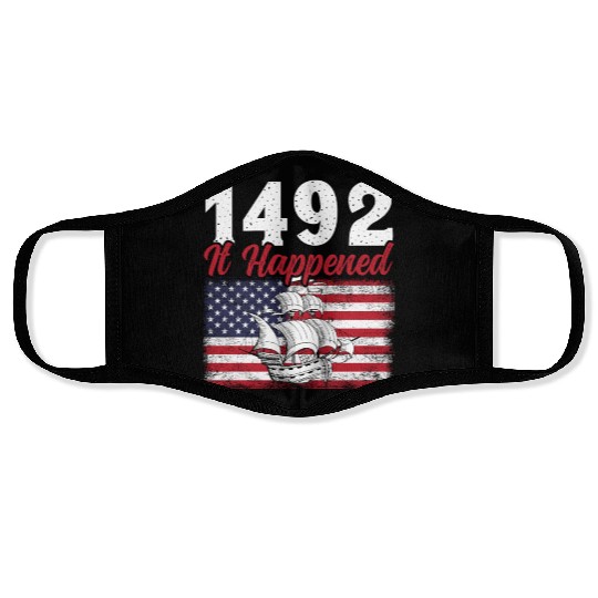 Columbus Day Christopher Columbus Navigator Face Masks