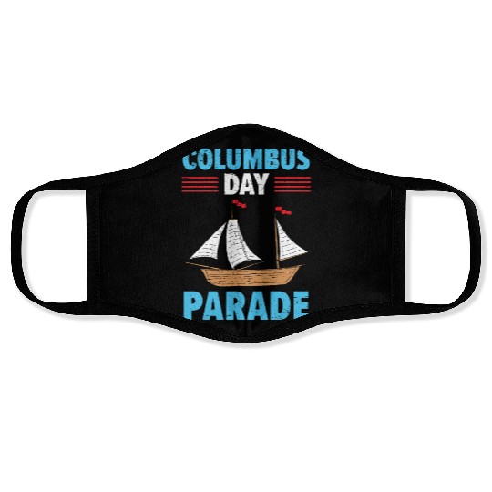 Columbus Day Parade Christopher Columbus Navigator Face Masks