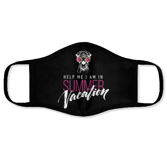 Help me i am in summer vacation Face Masks