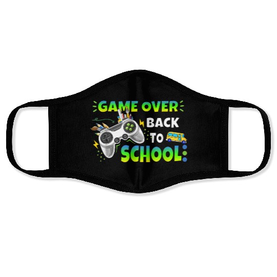 Controller Game Over Back To School Gaming Lover Face Masks