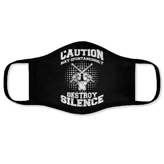 Caution May Spontaneously Destroy Silence Funny Dr Face Masks