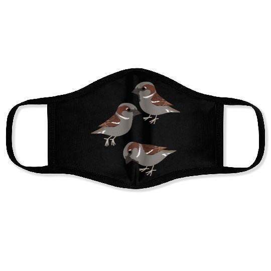 Colorful Splash Flying Bird Sparrow Face Masks