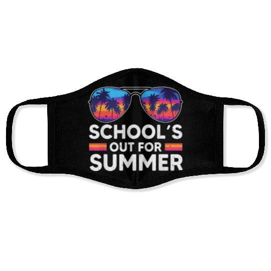 Schools Out For Summer Teacher Face Masks