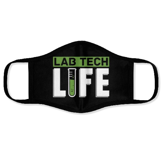 Lab Tech Life Laboratory Technician Science Face Masks