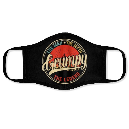 Grumpy The Man The Myth The Legend Face Masks