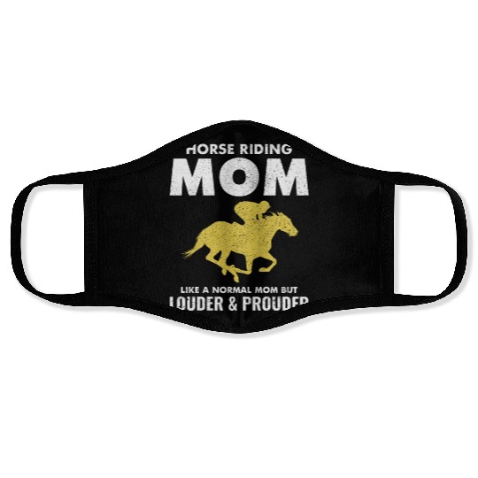 Barrel Racer Racing Horse Riding Mom Mothers day Face Masks