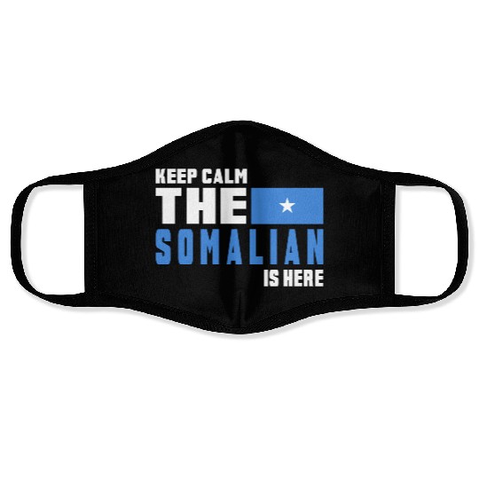 Keep calm Somalia flag design Face Masks