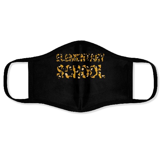 Elementary School Squad Leopard Face Masks