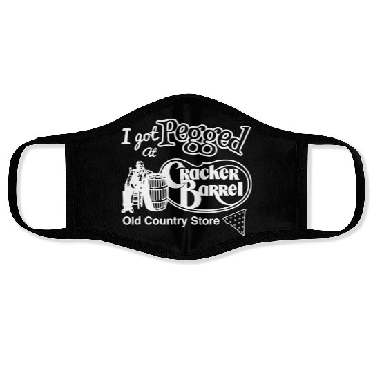 i got pegged at cracker barrel old country store Face Masks