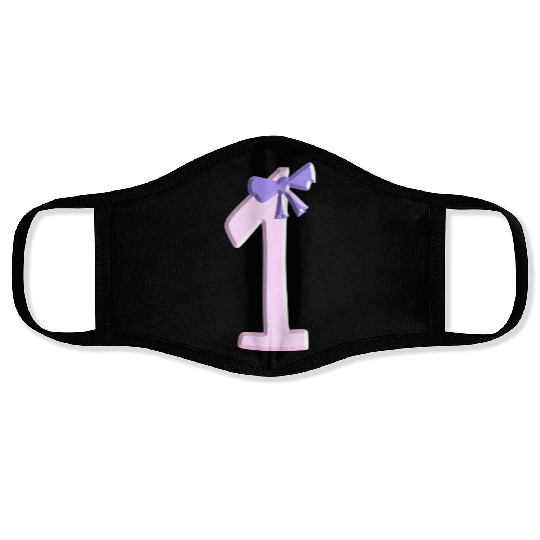 one loop number pink number first Face Masks