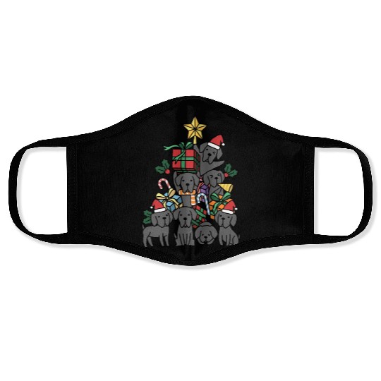Great Dane Christmas Tree Face Masks