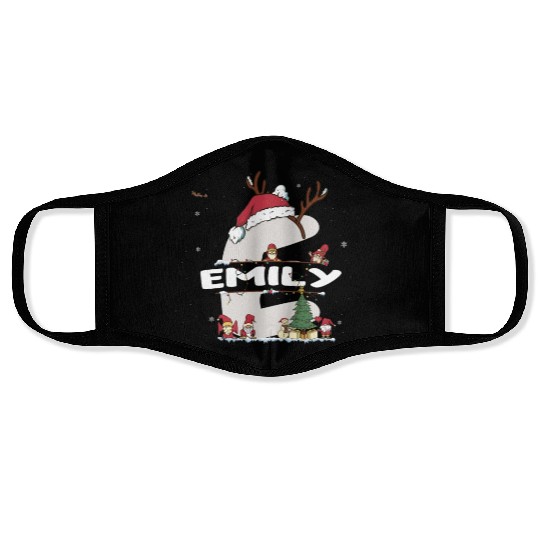 Emily Christmas - Emily Name funny Xmas Face Masks