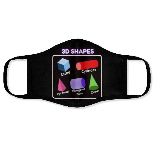 Preschool Homeschool,Learn Shapes For Kids Face Masks