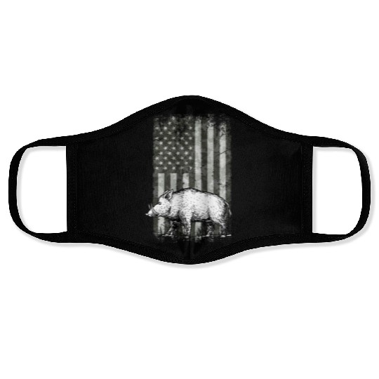 Patriotic Wild Boar Hunting Season For Hog Face Masks