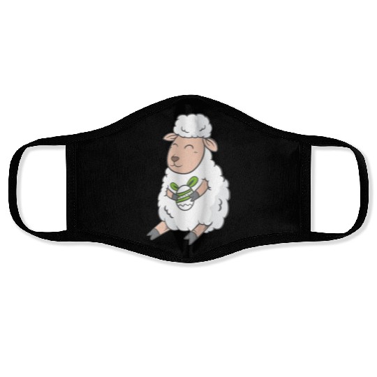 Cute Easter Egg Happy Animal Sheep Gift Face Masks