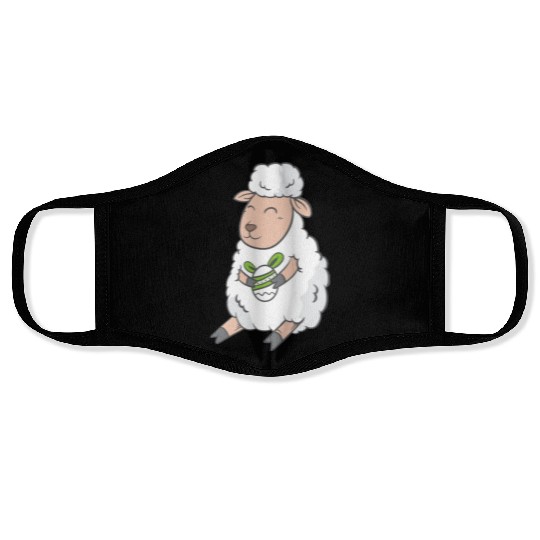 Cute Easter Egg Happy Animal Sheep Gift Face Masks