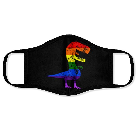 LGBT Gay Lesbian Pride Flag Funny Cat Pride Month Face Masks