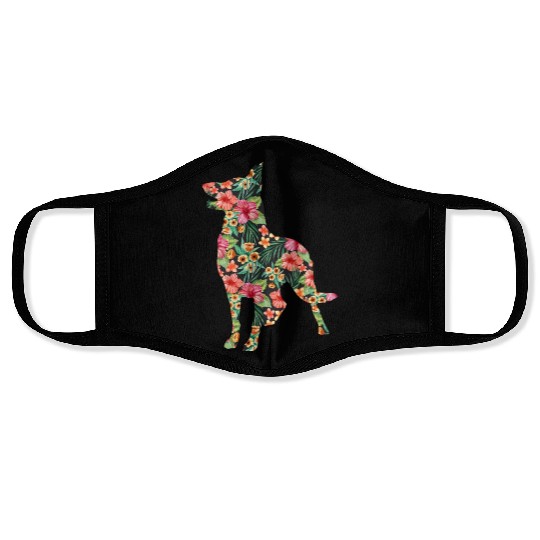 German Shepherd Flower Face Masks for Women Girls Kids