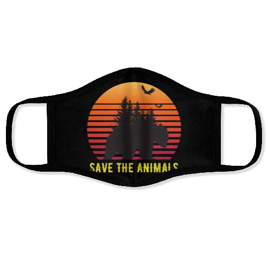 Save The Animals Earth Day Face Masks