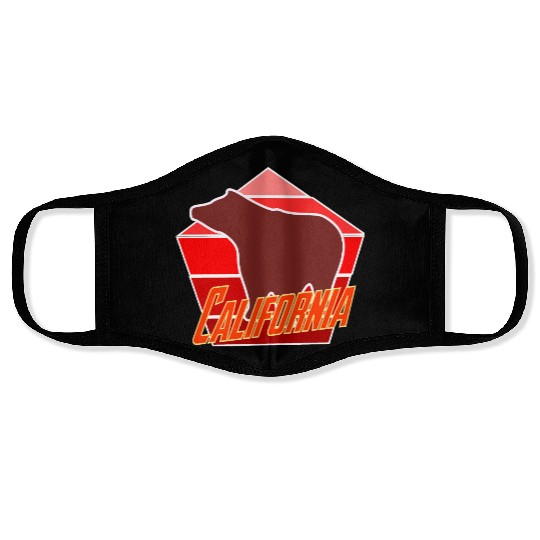 California Bear Flag Face Masks