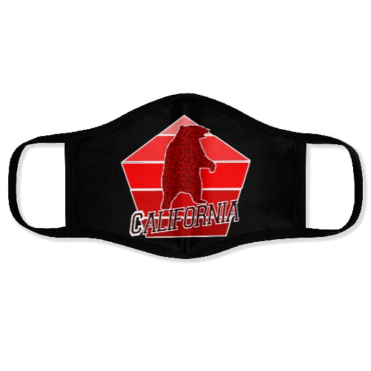 California Bear Flag Face Masks
